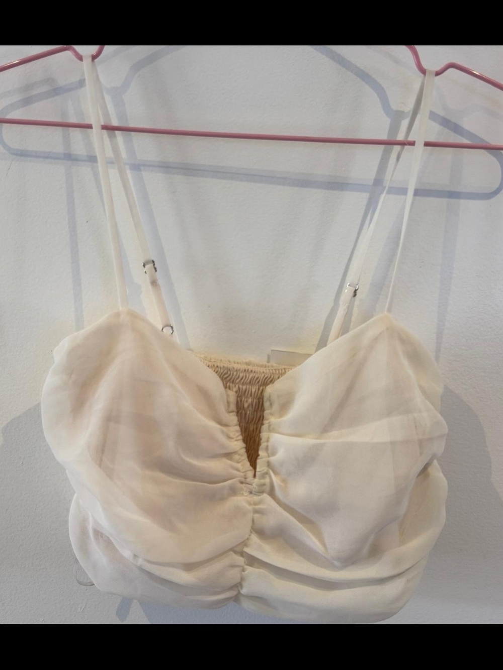 Coquette Milkmaid Bustier Crop Top Cream Off White Bershka Cottagecore XS NWT